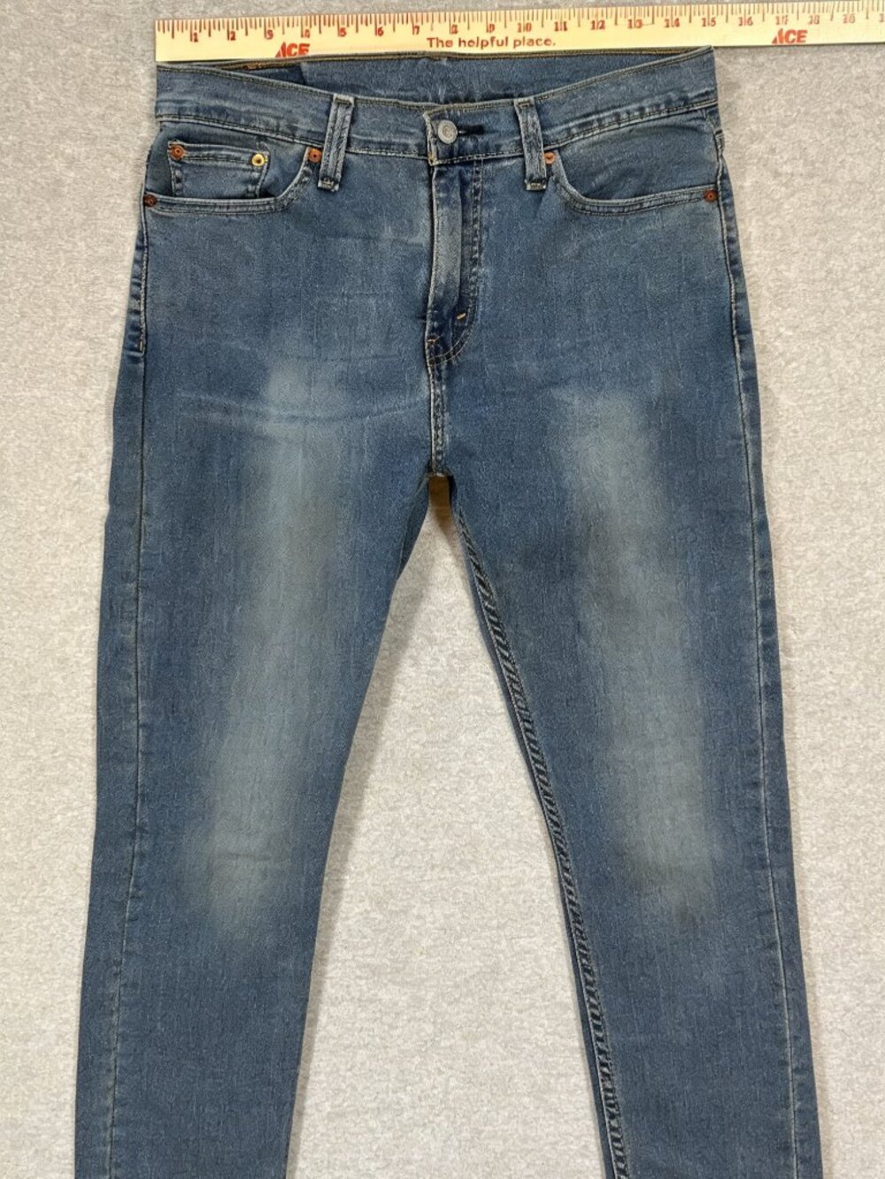 Levis 510 Men's Size 30Wx32L* Skinny Slim Stretch Denim Jeans Medium Wash Faded